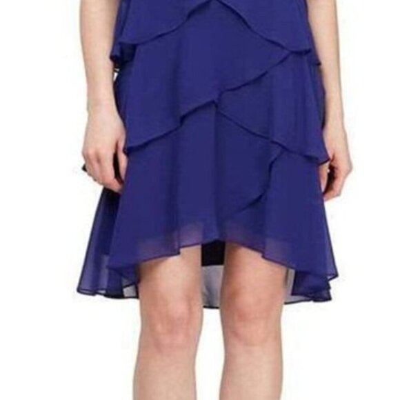 NWT SLNY 9170650 Homecoming Dress Chiffon Iris Size 10 - Picture 4 of 5
